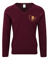 Maroon V Neck Pullover